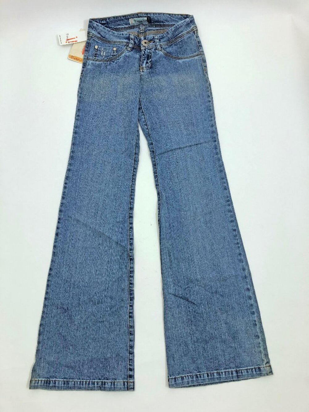 Diesam Authentic Jeans Size 26 Semi Distressed 2 Hip Pocket Style Flare Legs